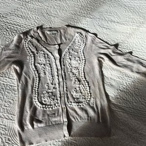 Banana Republic Beige Cardigan Sweater